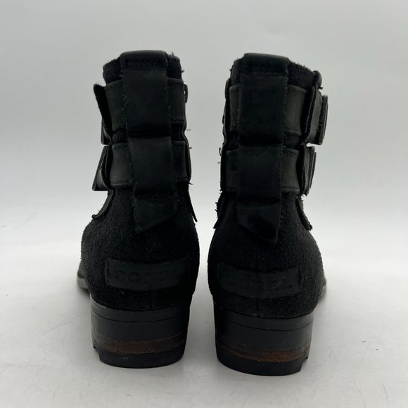 Sorel NL3080-010 Boots Women's Size 9 Lolla Ankle Bootie Leather Zip Buckle - Picture 9 of 11